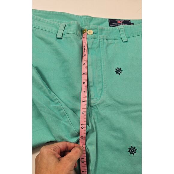 Vineyard Vines mint blue boat nautical club shorts sz 35 mens preppy 8" inseam - Picture 6 of 7